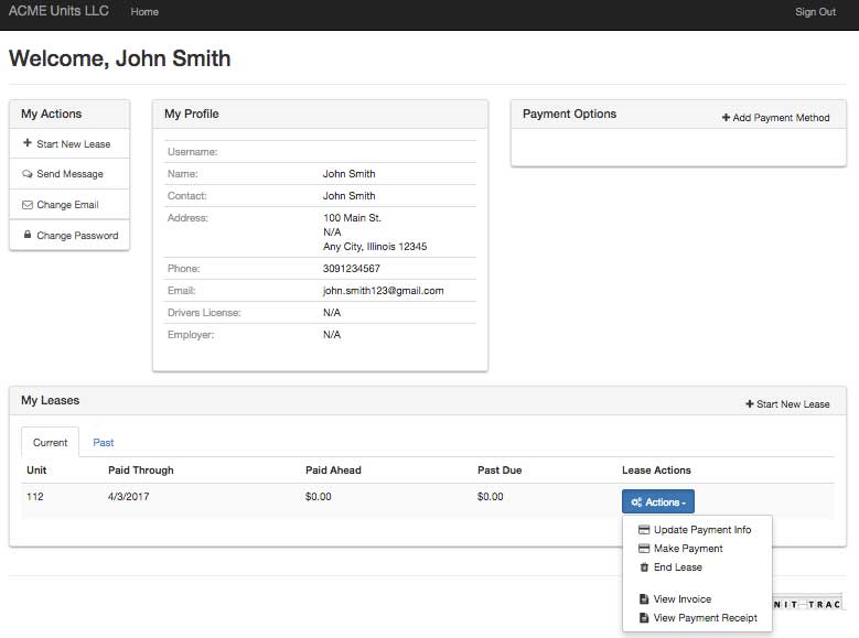 Customer Portal (customer view)